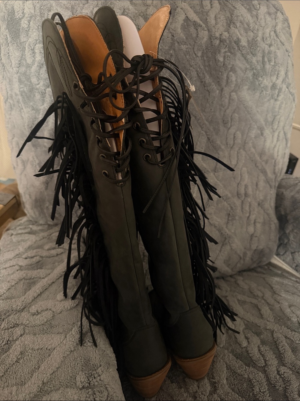 NEW!! Dingo Sky High Fringe Genuine Leather Cowboy Western Boots sz 10 - Picture 3 of 9